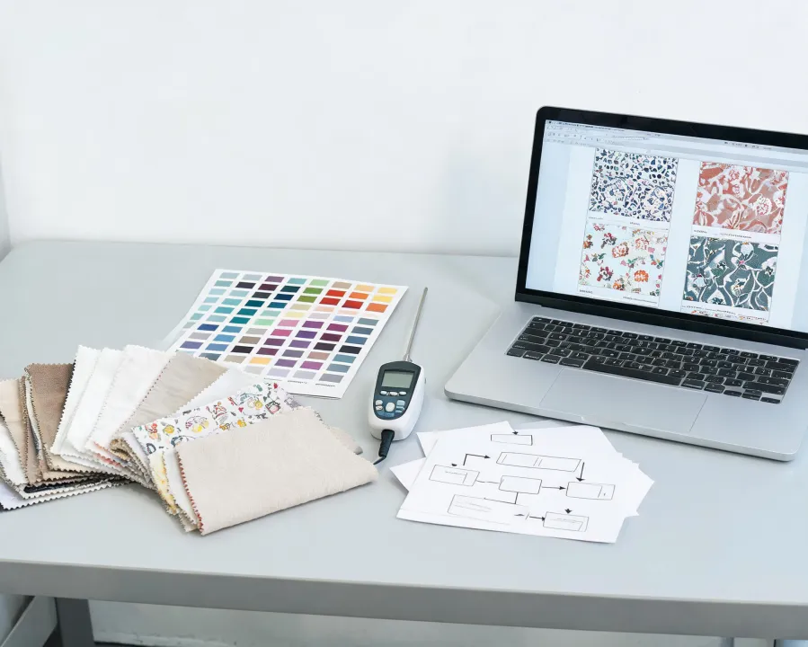 Textile printer application planning desk